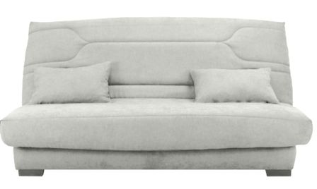 Canapé clic clac tissu avec rangement matelas Bultex 15 cm Balkoa 207 cm
