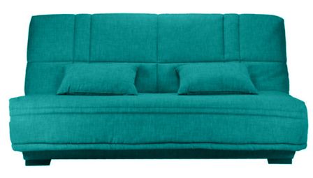 Canapé clic clac tissu avec rangement matelas Starlux 17 cm Minel 207 cm