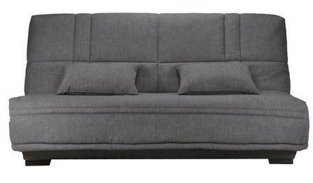 Canapé clic clac tissu avec rangement matelas Starlux 17 cm Minel 207 cm