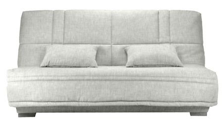 Canapé clic clac tissu avec rangement matelas Starlux 17 cm Minel 207 cm