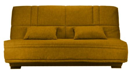 Canapé clic clac tissu avec rangement matelas Starlux 17 cm Minel 207 cm