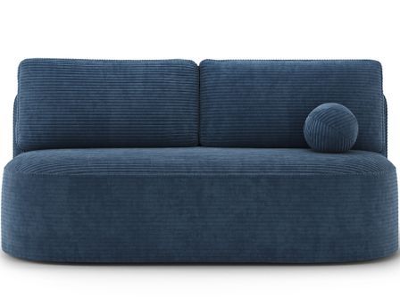 Canapé convertible 2 places KOURA tissu côtelé avec coffre – 193 cm