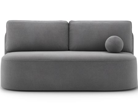 Canapé convertible 2 places KOURA tissu doux avec coffre – 193 cm