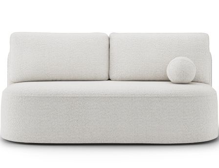 Canapé convertible 2 places KOURA tissu doux avec coffre – 193 cm