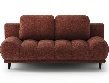 Canapé convertible 2 places NIVIO avec coffre et pieds en bois noir – 210 cm