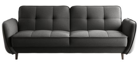 Canapé convertible 3 places BOZA en tissu avec pieds en bois noir – 220 cm