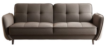 Canapé convertible 3 places BOZA en tissu avec pieds en bois noir – 220 cm