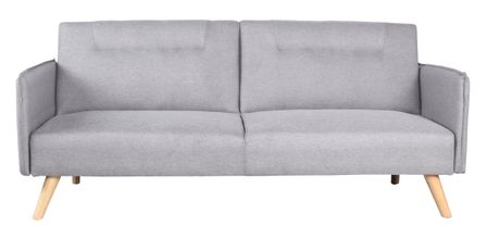 Canapé convertible 3 places tissu gris clair Lovie