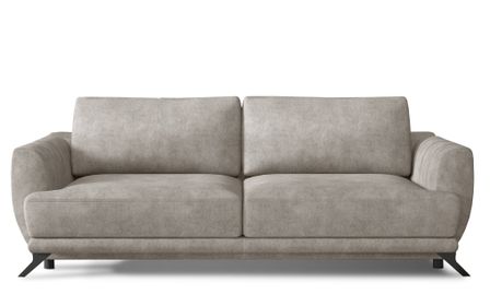 Canapé convertible 3 places tissu MAGY 242 cm - Pieds métal noir