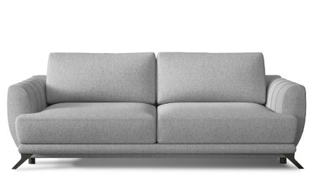 Canapé convertible 3 places tissu MAGY 242 cm - Pieds métal noir