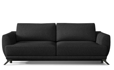 Canapé convertible 3 places tissu MAGY 242 cm - Pieds métal noir
