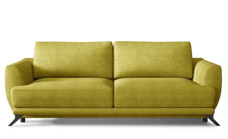 Canapé convertible 3 places tissu MAGY 242 cm - Pieds métal noir