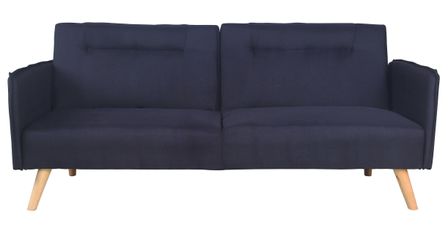 Canapé convertible 3 places tissu noir Lovie