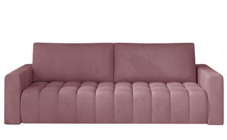 Canapé convertible 3 places velours capitonné LARKO 247 cm