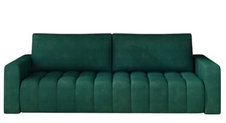 Canapé convertible 3 places velours capitonné LARKO 247 cm