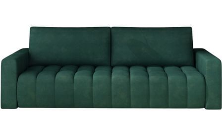 Canapé convertible 3 places velours capitonné LARKO 247 cm