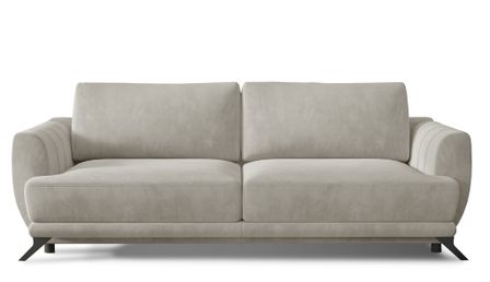 Canapé convertible 3 places velours MAGY 242 cm – Pieds métal noir