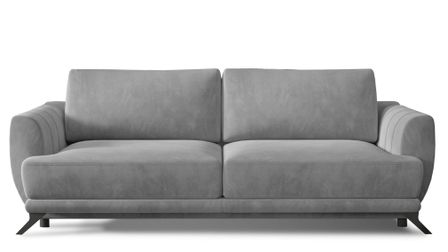 Canapé convertible 3 places velours MAGY 242 cm – Pieds métal noir