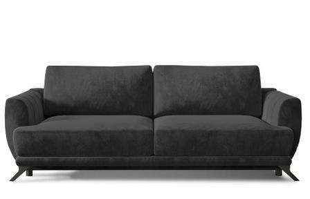 Canapé convertible 3 places velours MAGY 242 cm – Pieds métal noir