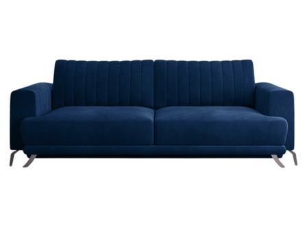 Canapé convertible 4 places tissu ELISE 250 cm – Pieds acier chromé