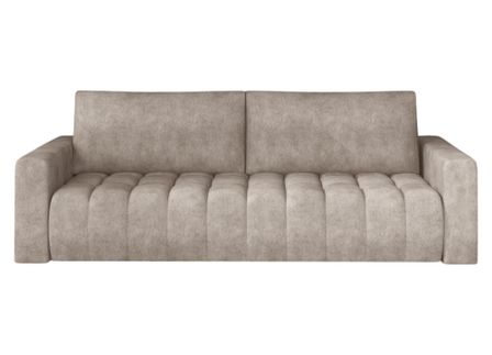 Canapé convertible 3 places tissu capitonné LARKO 247 cm