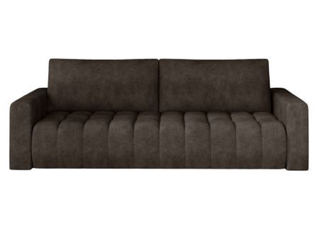 Canapé convertible 3 places tissu capitonné LARKO 247 cm
