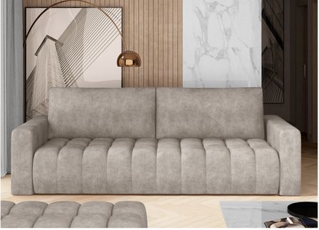 Canapé convertible capitonné LARKO tissu
