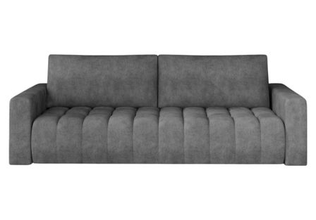 Canapé convertible 3 places tissu capitonné LARKO 247 cm