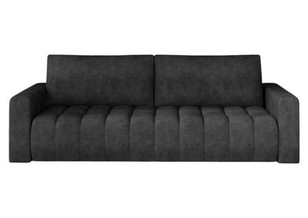 Canapé convertible 3 places tissu capitonné LARKO 247 cm
