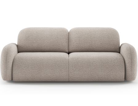 Canapé convertible moderne en tissu bouclette ZULA avec coffre de rangement - 250 cm