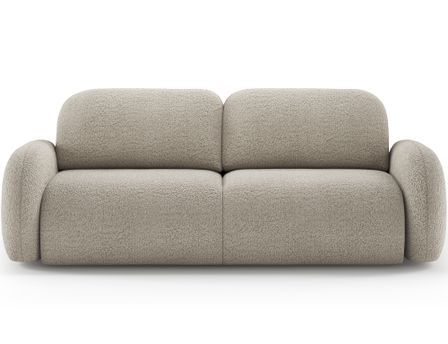 Canapé convertible moderne en tissu bouclette ZULA avec coffre de rangement - 250 cm