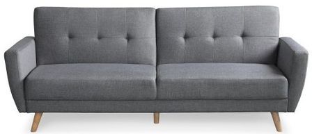 Canapé convertible scandinave tissu gris clair Fresha