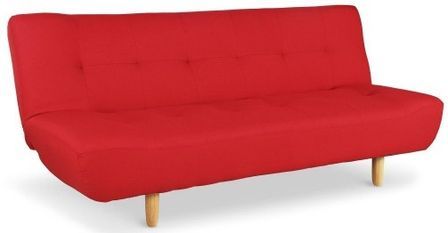 Canapé convertible scandinave tissu rouge Ursule