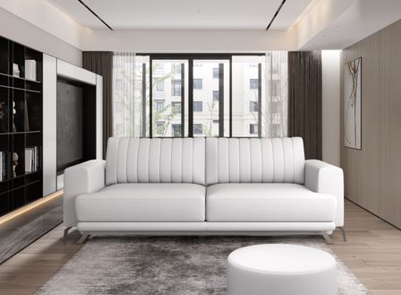 Canapé convertible simili cuir ELISE – Intemporelle et confort moderne