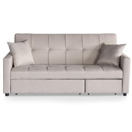 Canapé convertible tissu beige 3 places Kant