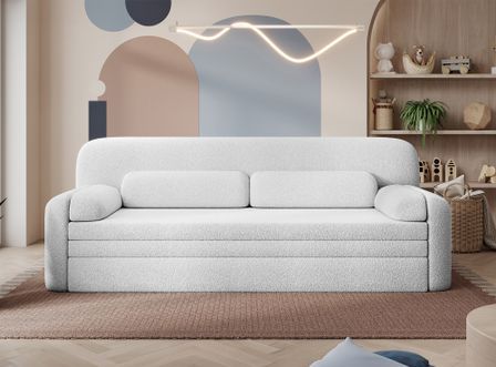 Canapé convertible tissu BELOZE – Design moderne & fonctionnalité premium