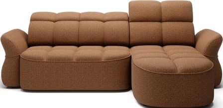 Canapé d’angle 4 places tissu CENTURY 301 cm – Convertible et coffre