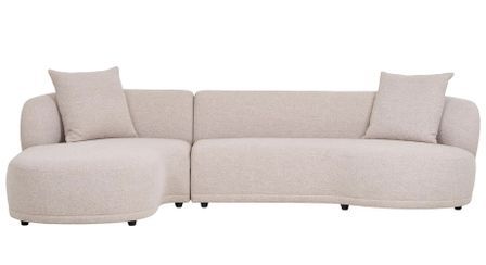 Canapé d’angle 5 places KINGSTON en tissu - Confort ultime - 294 cm