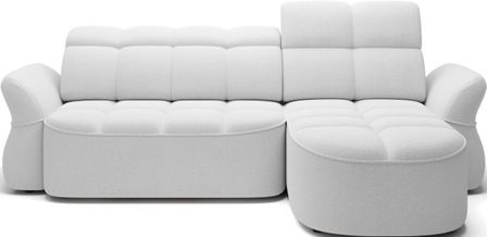 Canapé d’angle convertible 4 places CENTURY en tissu avec coffre – 301 cm