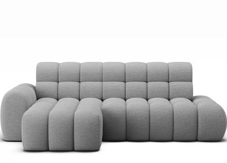 Canapé d’angle convertible 4 places KINDO en tissu avec assise électrique – 283 cm