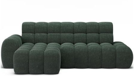 Canapé d’angle convertible 4 places KINDO en tissu avec assise électrique – 283 cm