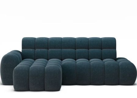 Canapé d’angle convertible 4 places KINDO en tissu avec assise électrique – 283 cm