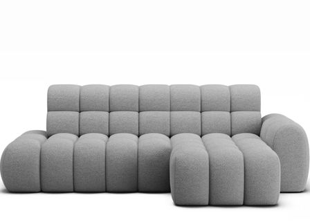Canapé d’angle convertible 4 places KINDO en tissu avec assise électrique – 283 cm