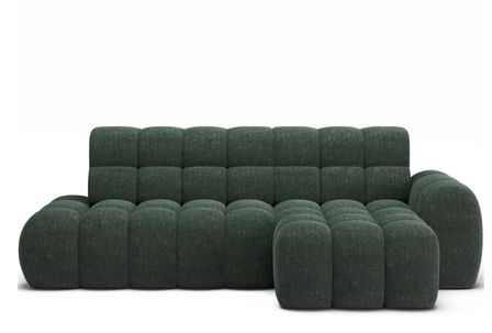 Canapé d’angle convertible 4 places KINDO en tissu avec assise électrique – 283 cm