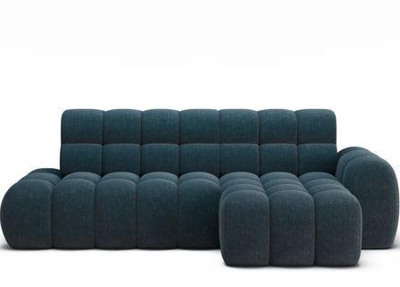 Canapé d’angle convertible 4 places KINDO en tissu avec assise électrique – 283 cm