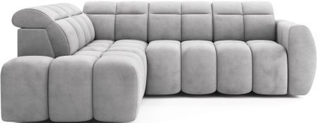 Canapé d’angle convertible 4 places tissu BOBOON 258 cm – Coffre de rangement