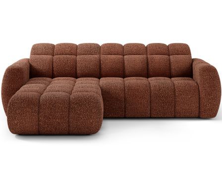 Canapé d’angle convertible 4 places tissu FENKA 288 cm – Assise électrique & têtières réglables