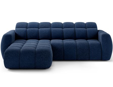 Canapé d’angle convertible 4 places tissu FENKA 288 cm – Assise électrique & têtières réglables