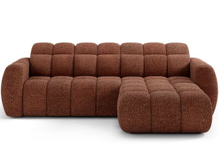 Canapé d’angle convertible 4 places tissu FENKA 288 cm – Assise électrique & têtières réglables