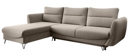 Canapé d’angle convertible 4 places ZURIK en tissu – 276 cm